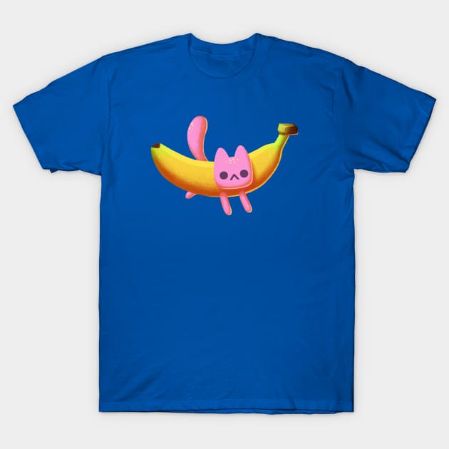 Banana Cat T-Shirt by knitetgantt